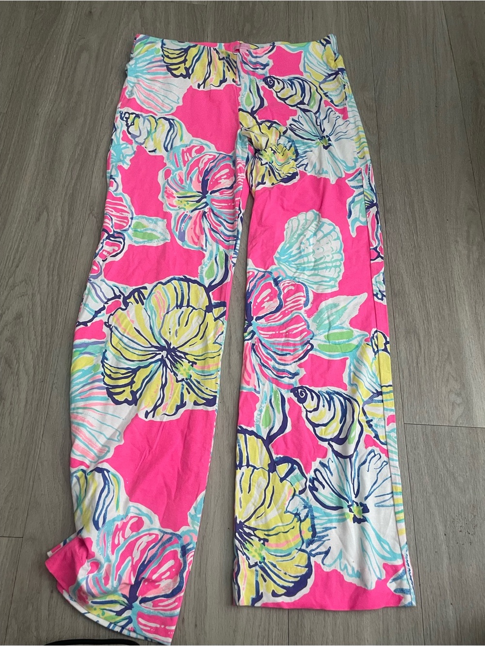 Lilly Pulitzer Pink Multi Floral Wide-Leg Pants